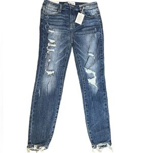 Tricot Mid Rise Ankle Skinny Jean, Size 32, US 10, NWT‎